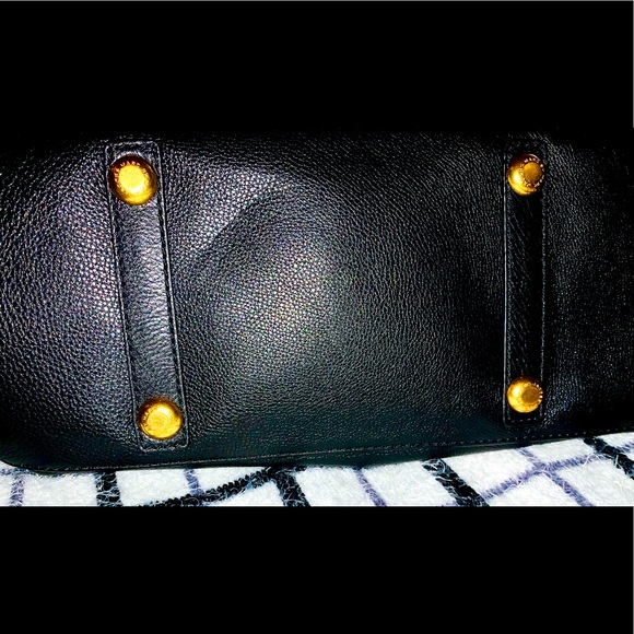 MARC JACOBS BLACK ITALIAN LEATHER SATCHEL BAG - Picture 6 of 14